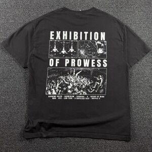 Kublai Khan TX Exhibition of Prowess T-Shirt Band Tee Black Men's XL Metalcore